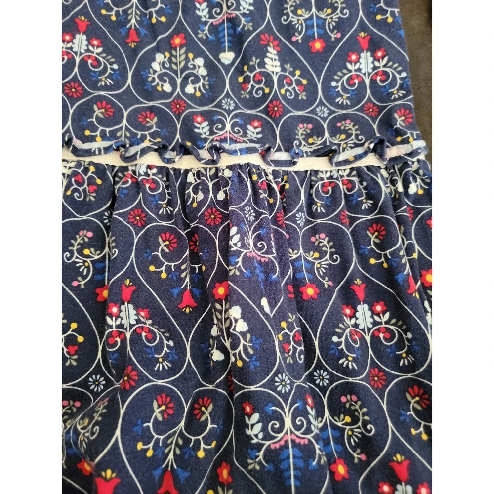 Hanna Andersson navy floral spring dress‎ size 130 8